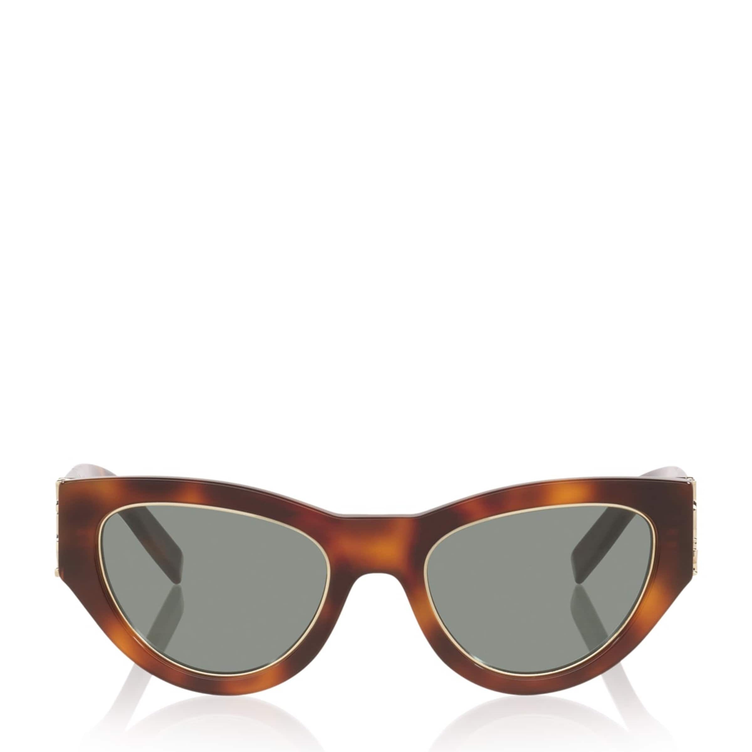 Saint Laurent Brown Acetate SL M94 Rim Cat Eye Sunglasses