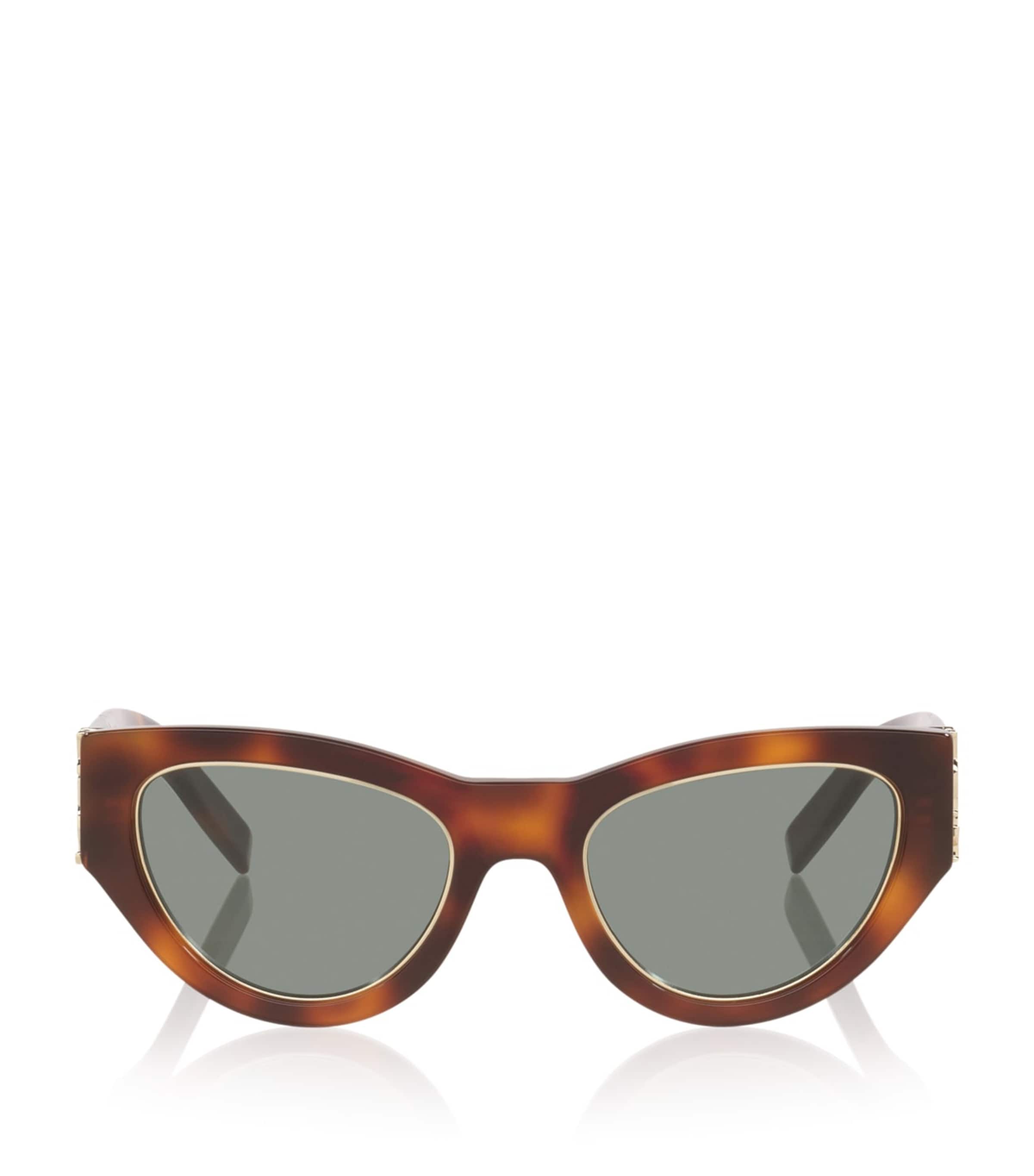 Saint Laurent Brown Acetate SL M94 Rim Cat Eye Sunglasses