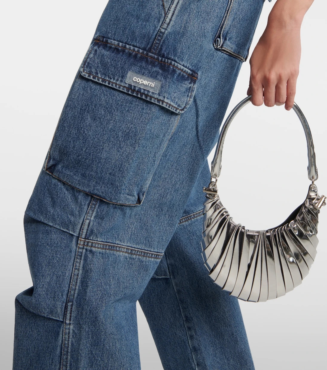 Coperni - Wide-leg denim cargo pants