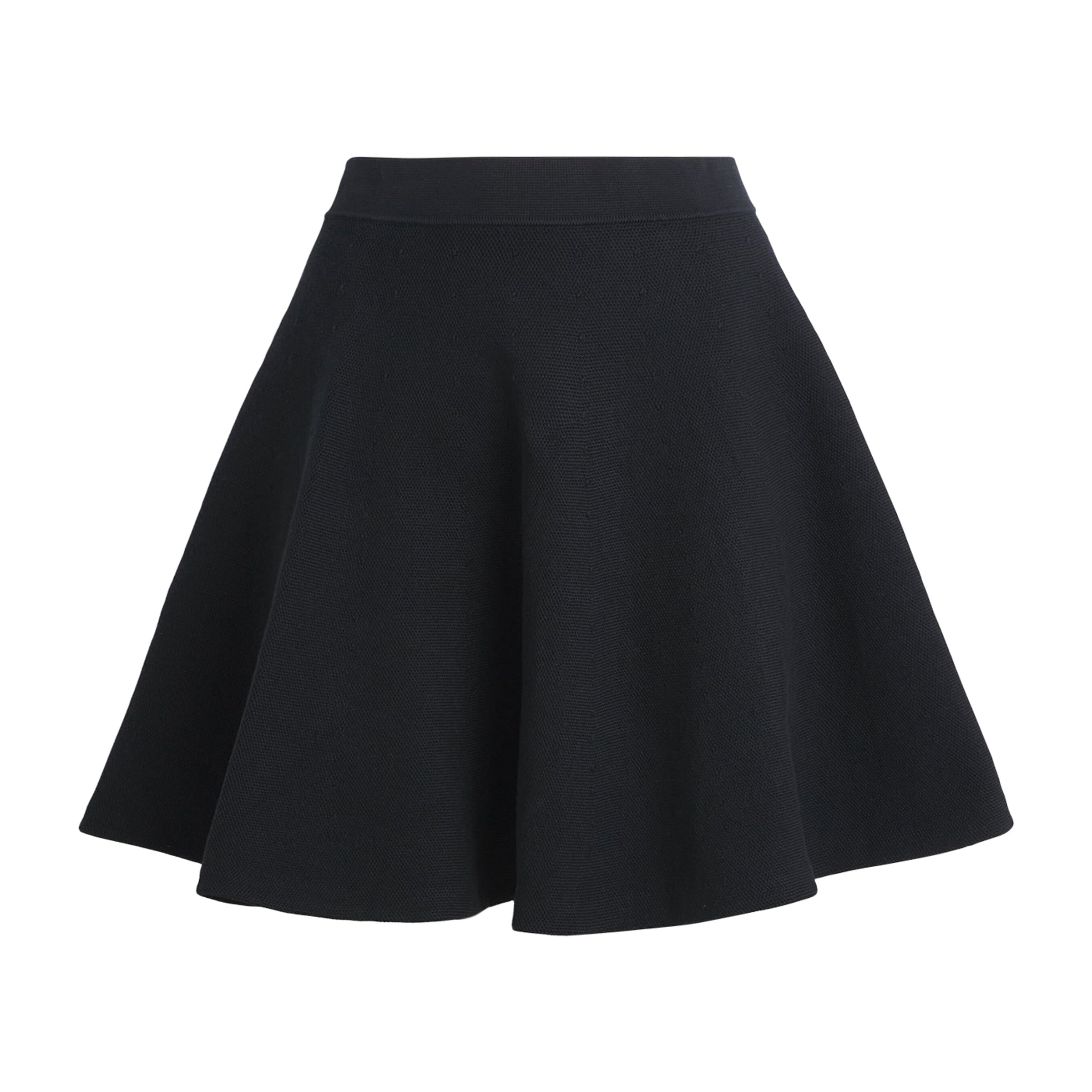 Polo Ralph Lauren Black Cotton-Blend Knitted Mini Skirt