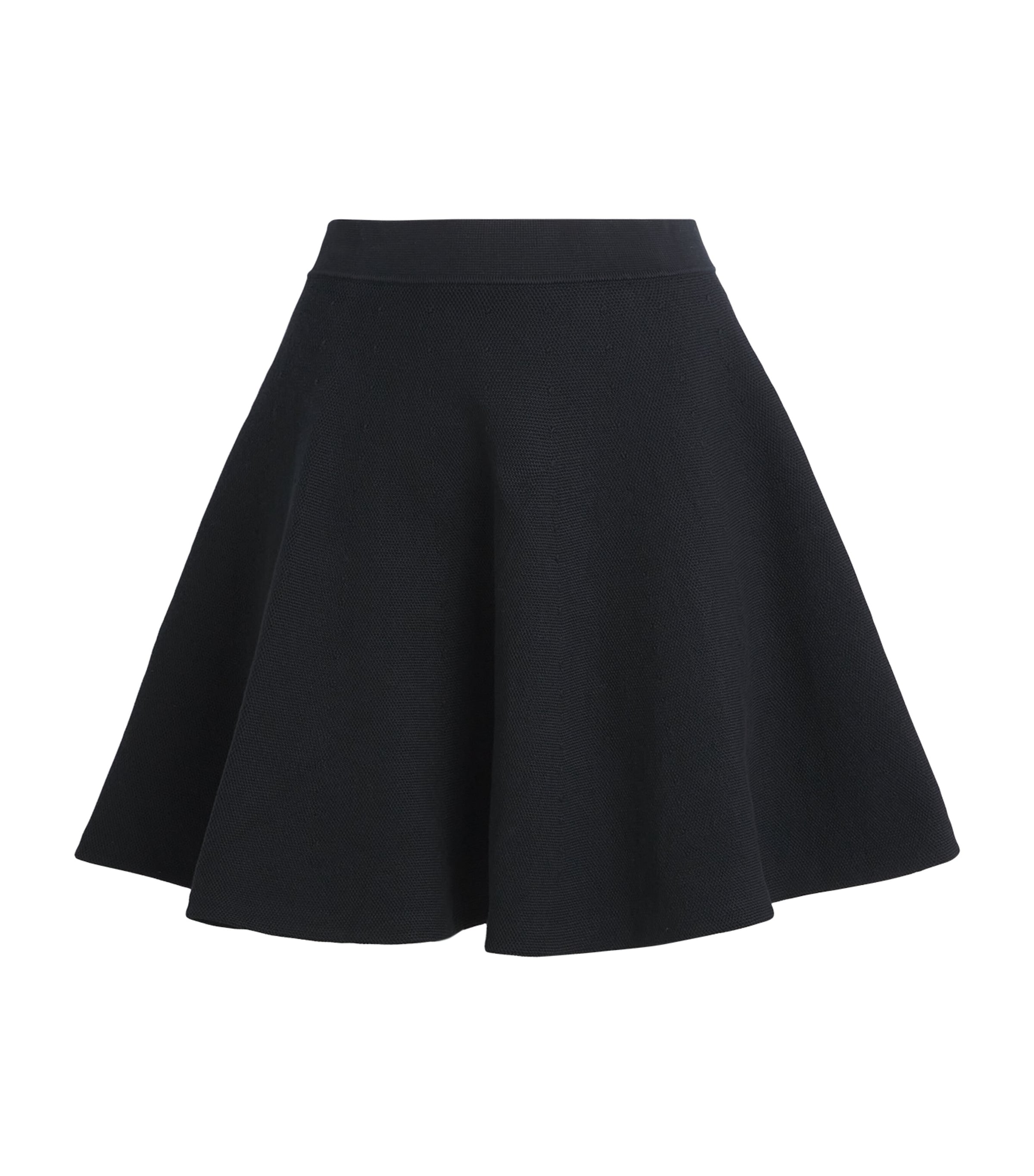 Polo Ralph Lauren Black Cotton-Blend Knitted Mini Skirt