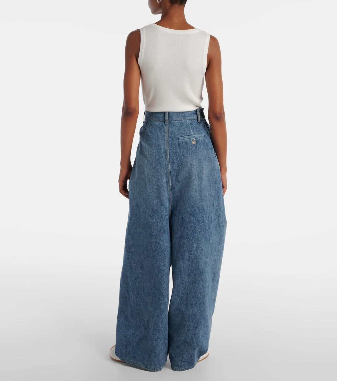 Loewe - Draped wide-leg jeans