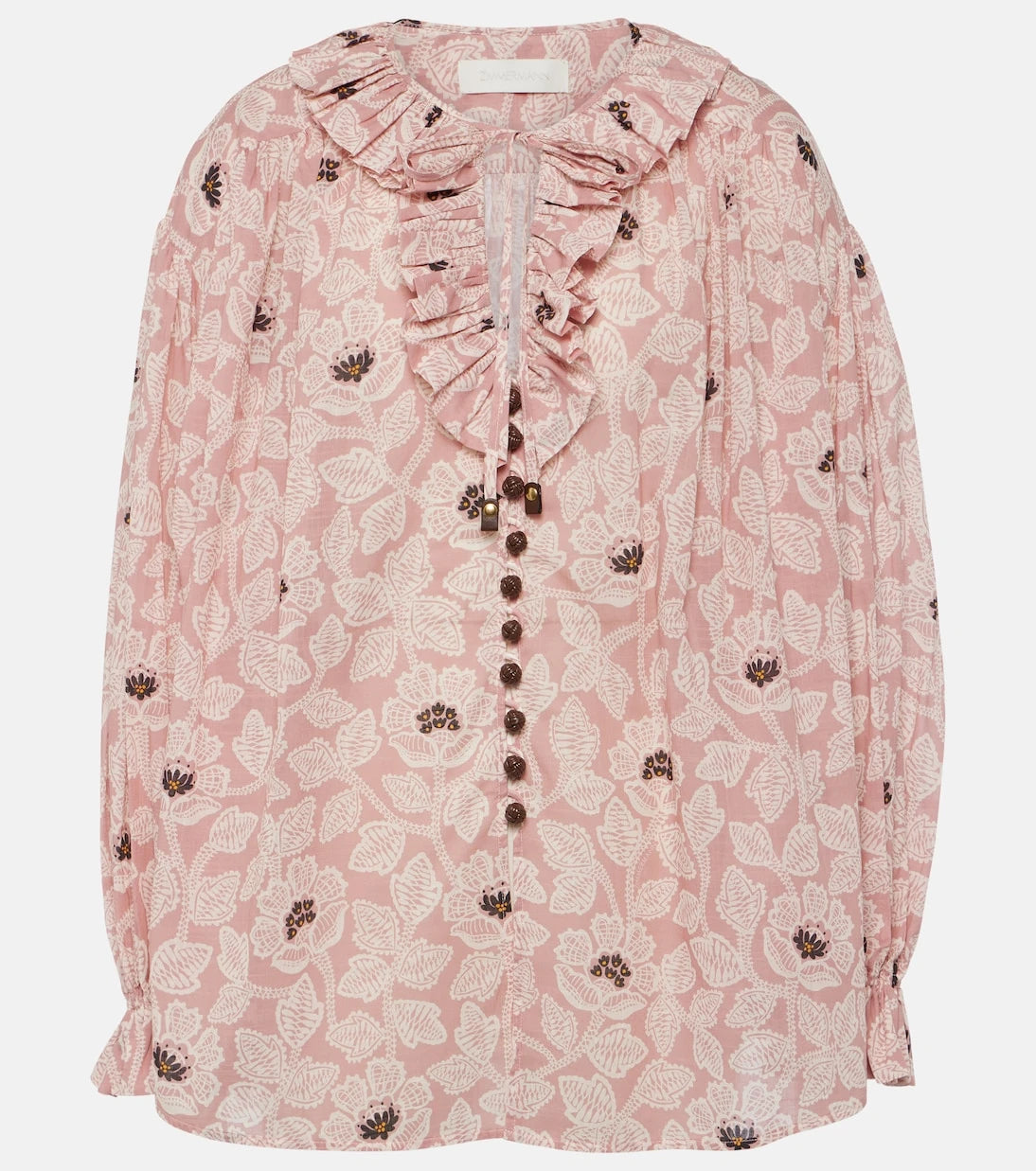 Zimmermann - Ottie ruffled floral cotton top