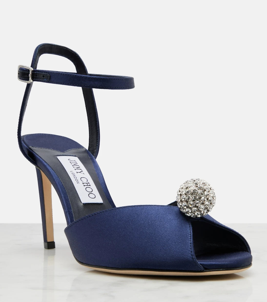 Jimmy Choo - Sacora embellished satin sandals