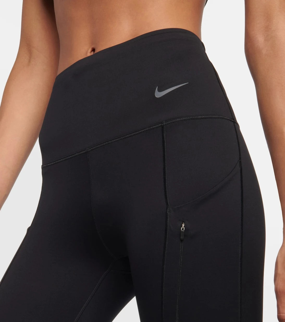 Nike - بنطال ليقنز قصير بقصة خصر مرتفع
