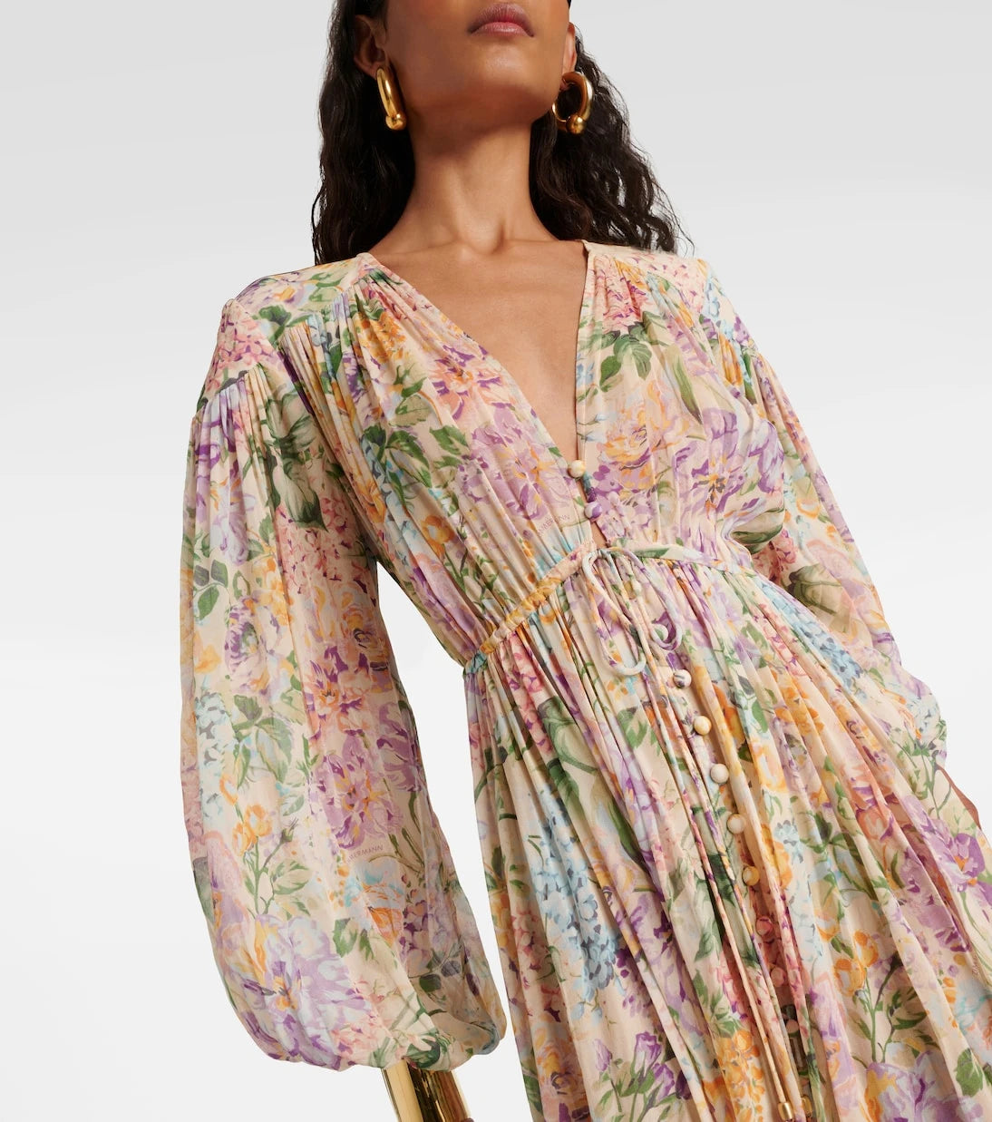 Zimmermann - Halliday gathered floral maxi dress