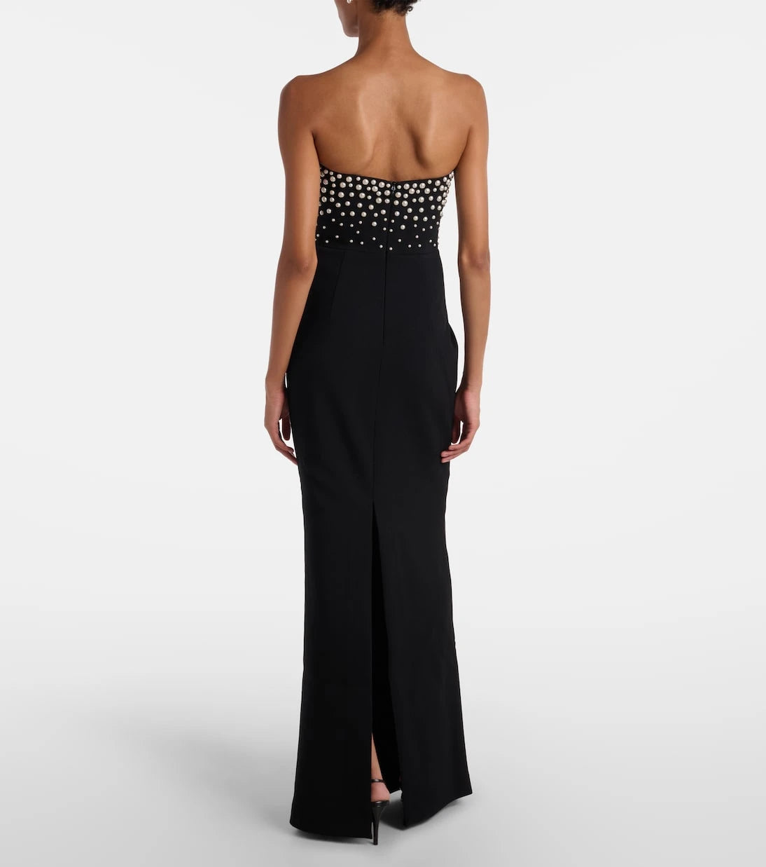 Rebecca Vallance - Lynette embellished crêpe bustier gown