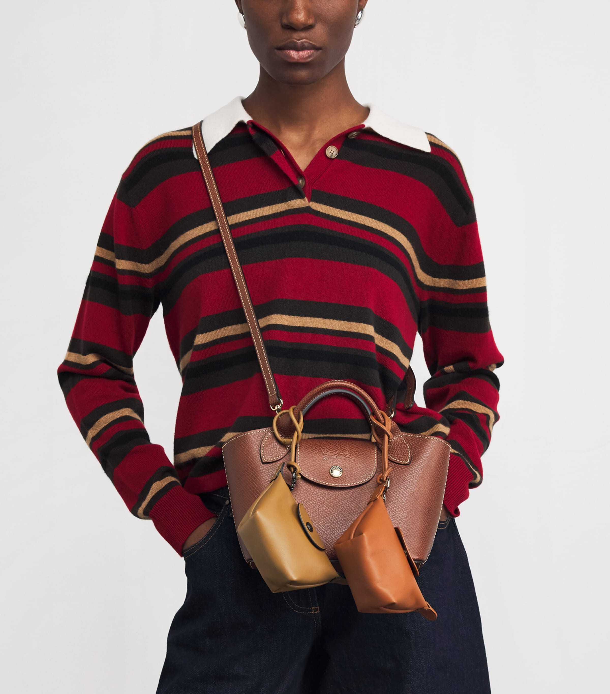 Brown Leather Le Pliage Xtra Coin Purse