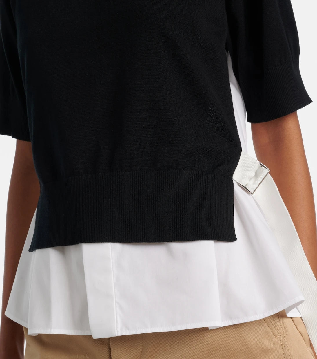 Sacai - Paneled top