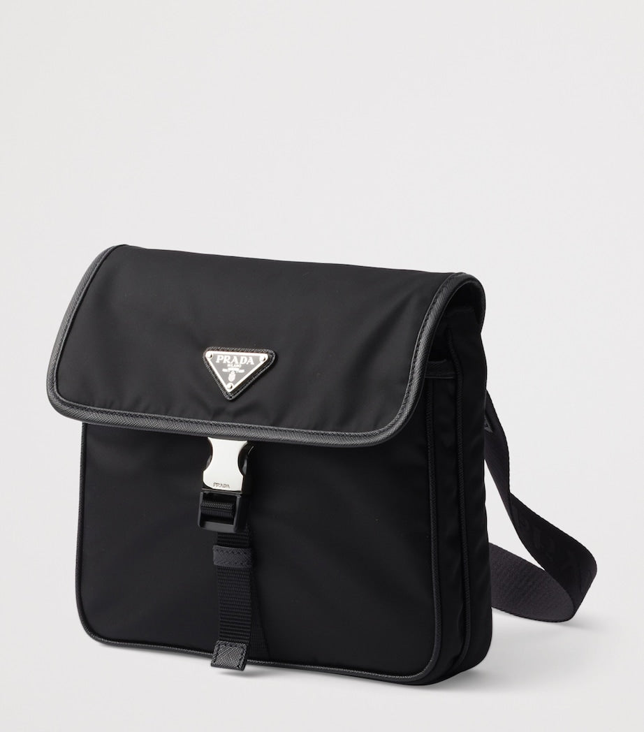 Prada Re-Nylon and Leather Messenger Bag
