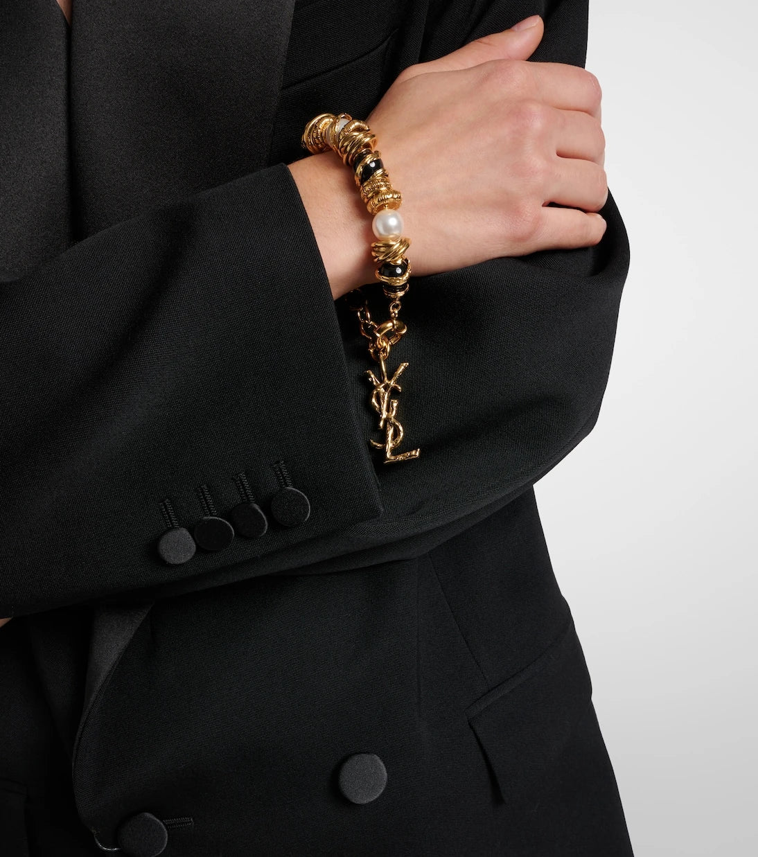 Saint Laurent - Loulou embellished bracelet