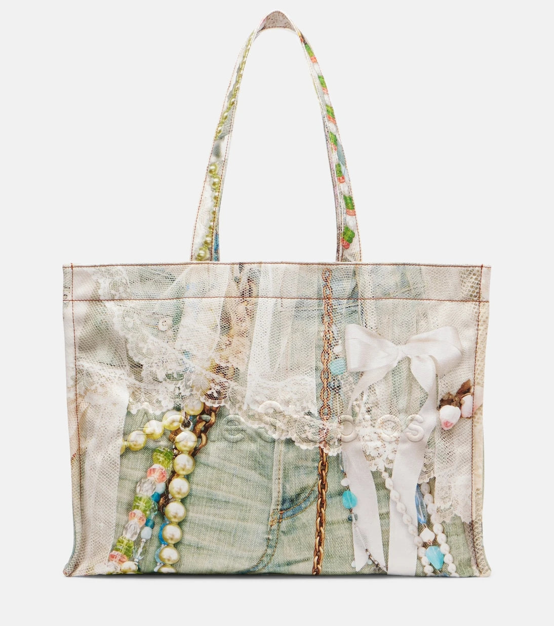 Acne Studios - Logo trompe l'oeil canvas tote bag