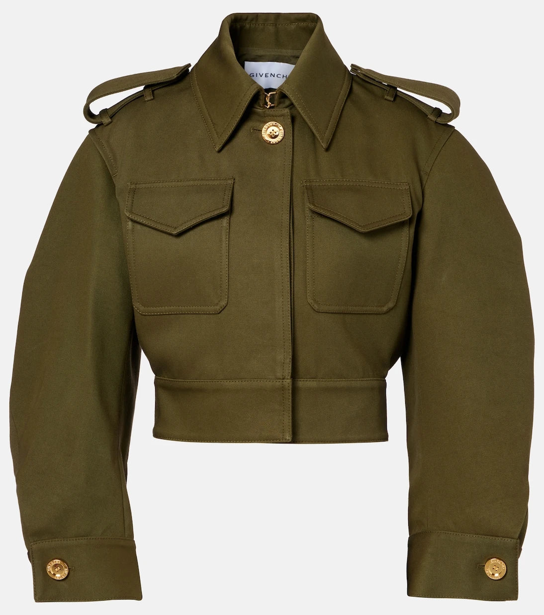 Givenchy - Cropped cotton and wool jacket