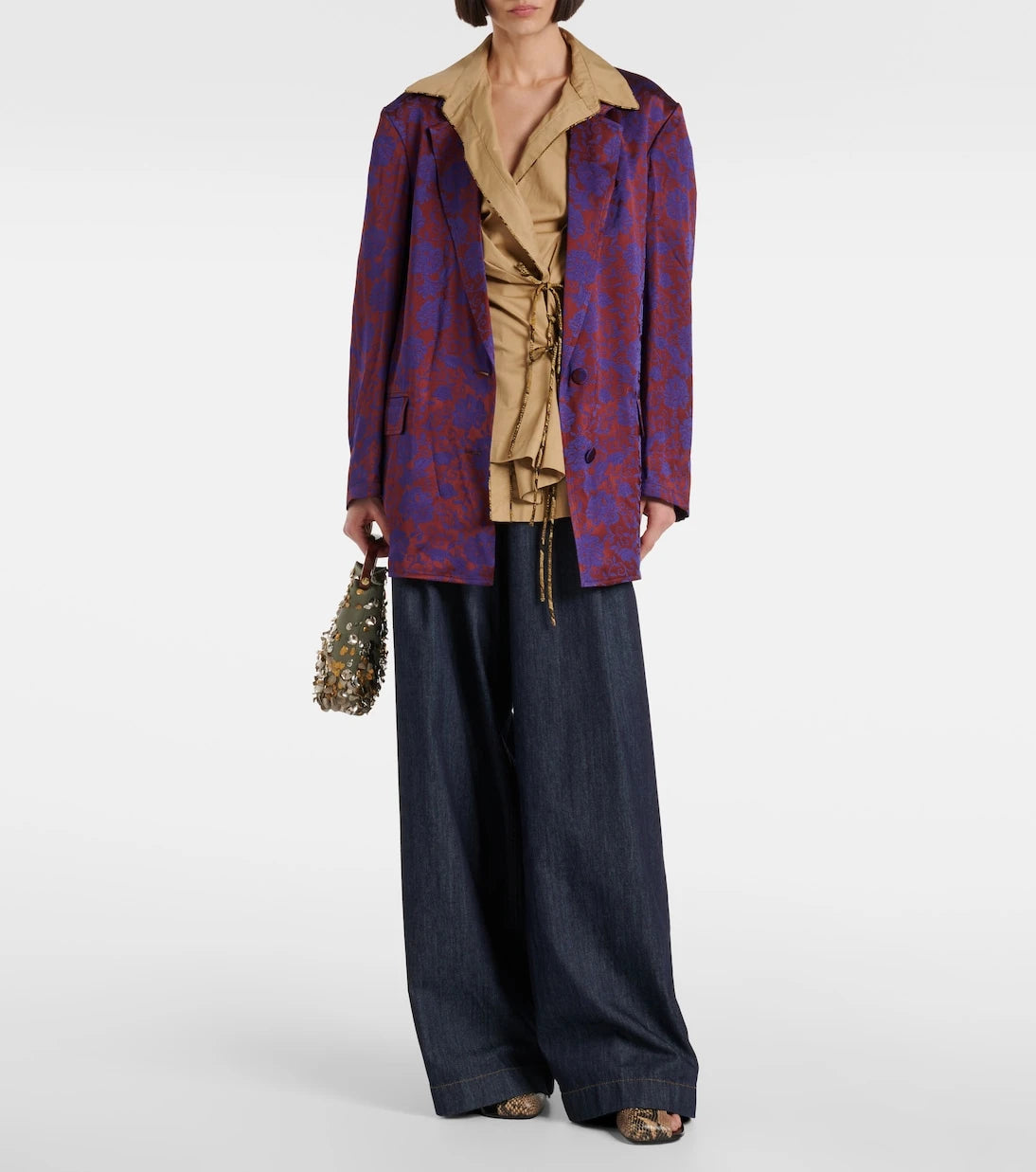 Dries Van Noten - Floral jacquard blazer