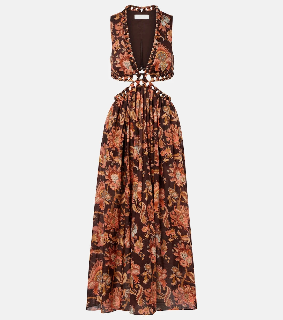 Zimmermann - Aster cutout floral cotton midi dress