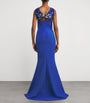 Safiyaa Blue Embellished Melina Gown