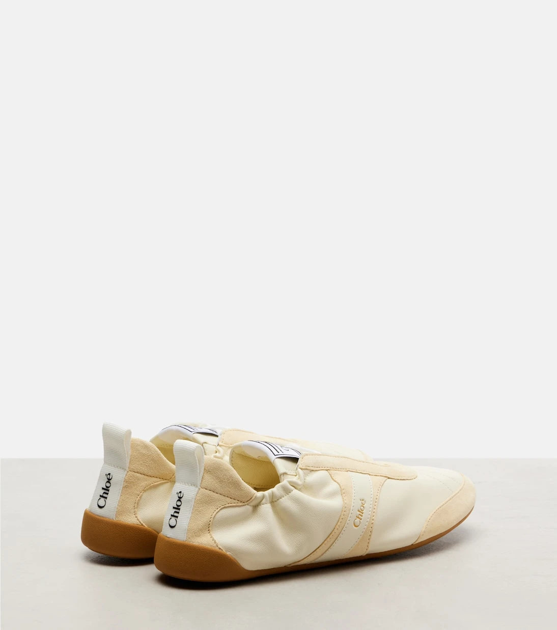 Chloé - Chloé Kick leather and suede sneakers