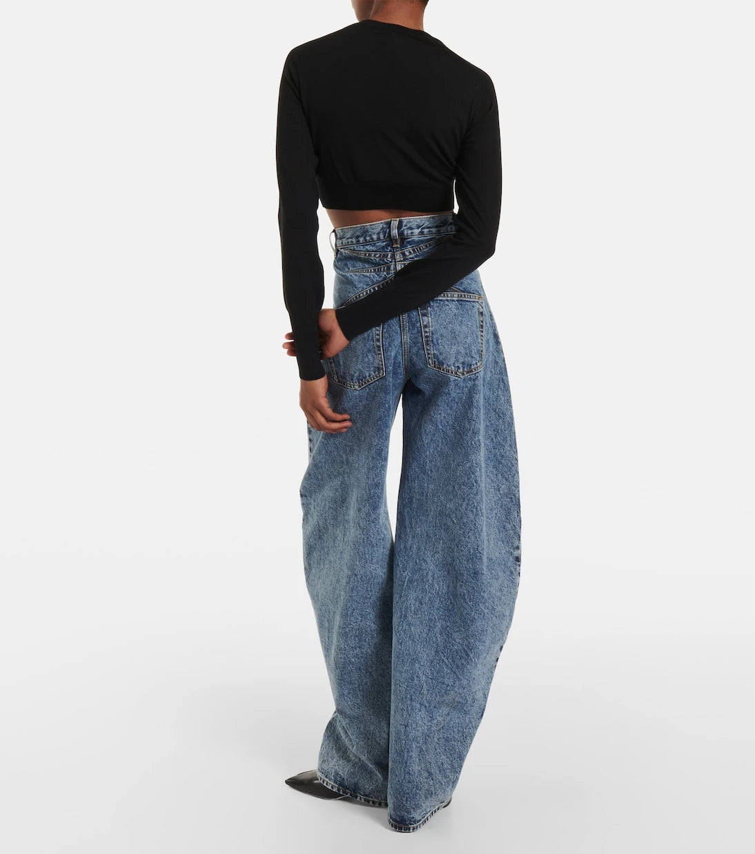 Alaïa - Cropped wool-blend cardigan