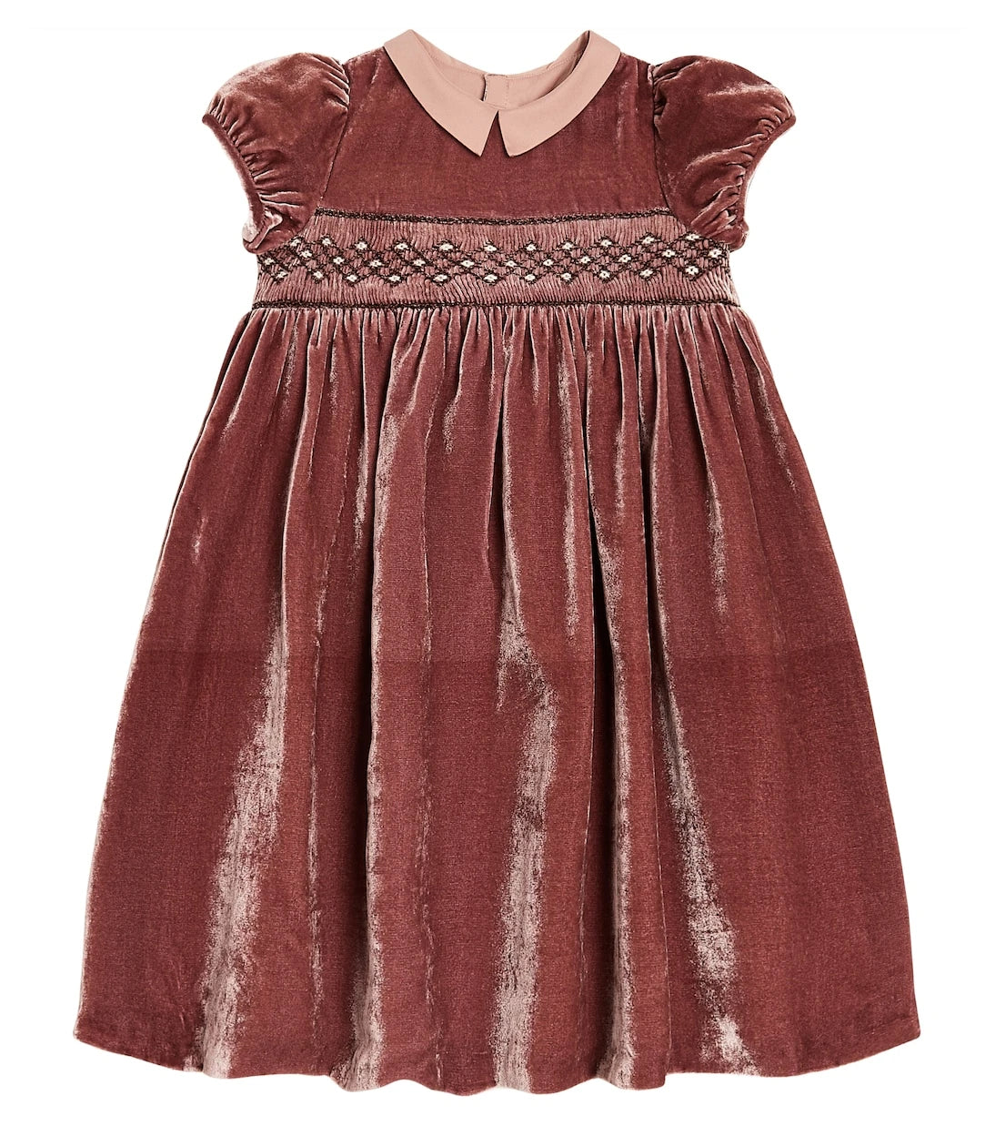 Bonpoint - Blossom embroidered velvet dress