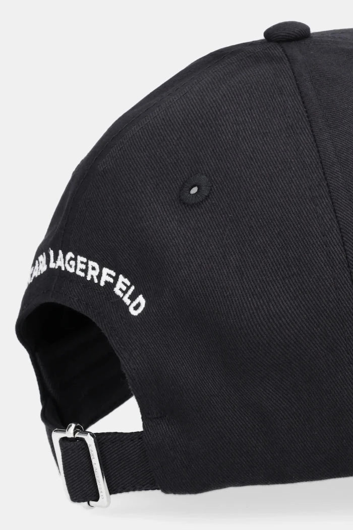 Памучна шапка с козирка Karl Lagerfeld IKON
