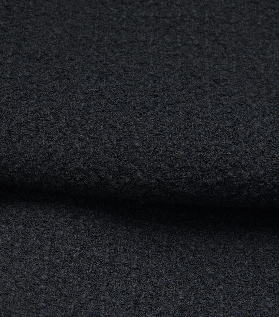 Maje Blue Tweed Contrast-Trim Shorts