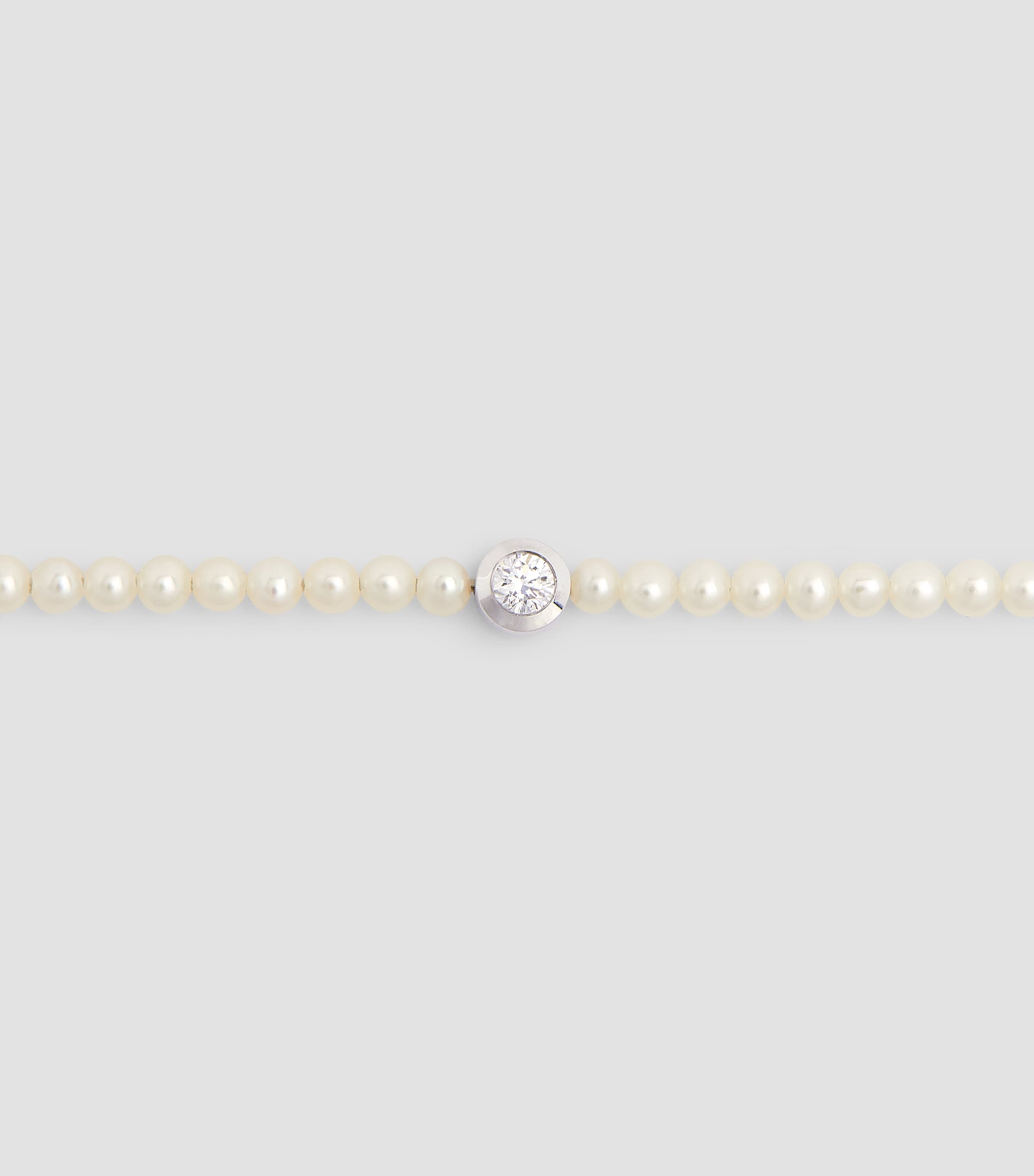 White Gold, Diamond and Pearl Bébé Pure Bracelet