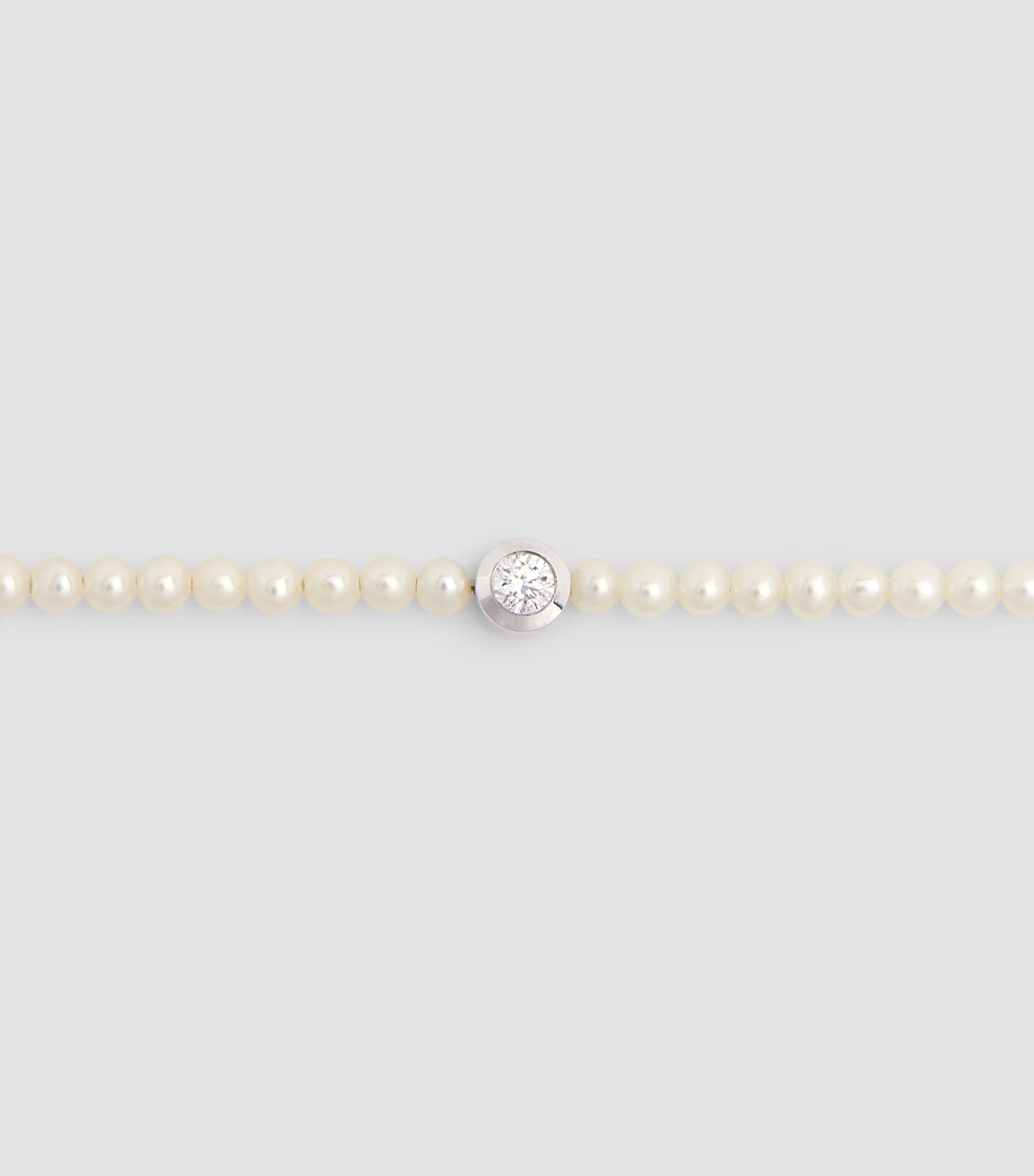 White Gold, Diamond and Pearl Bébé Pure Bracelet