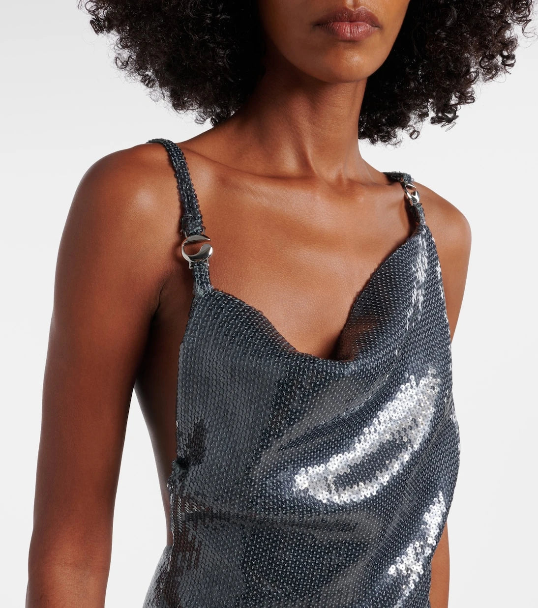 Coperni - Sequined draped gown