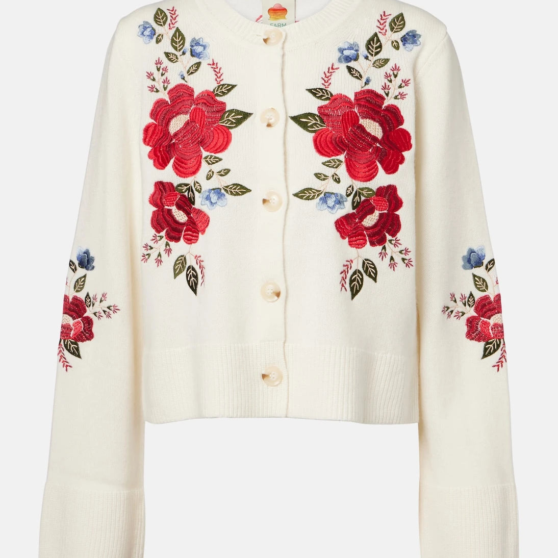 Farm Rio - Embroidered wool cardigan
