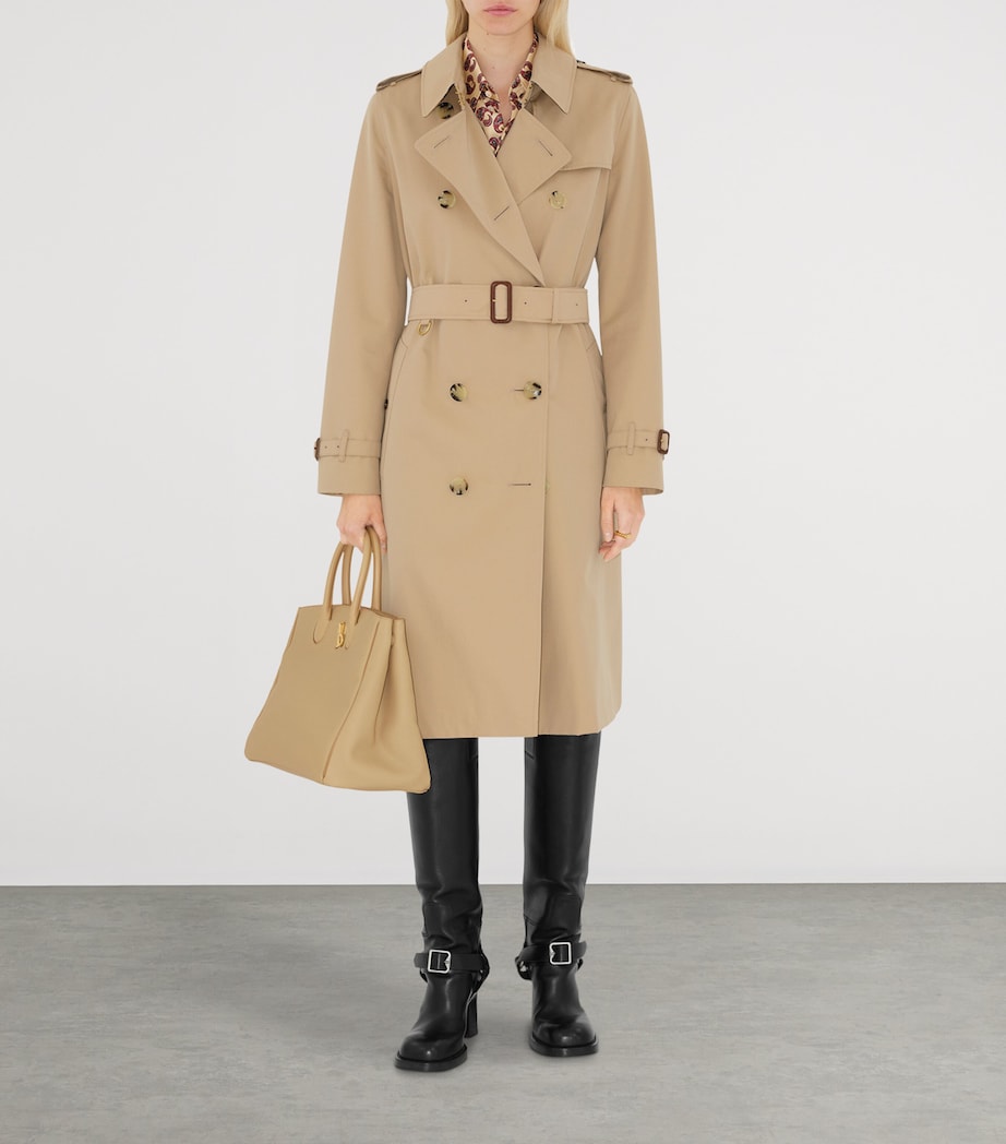 Burberry Beige Leather Medium Rocking Horse Tote Bag