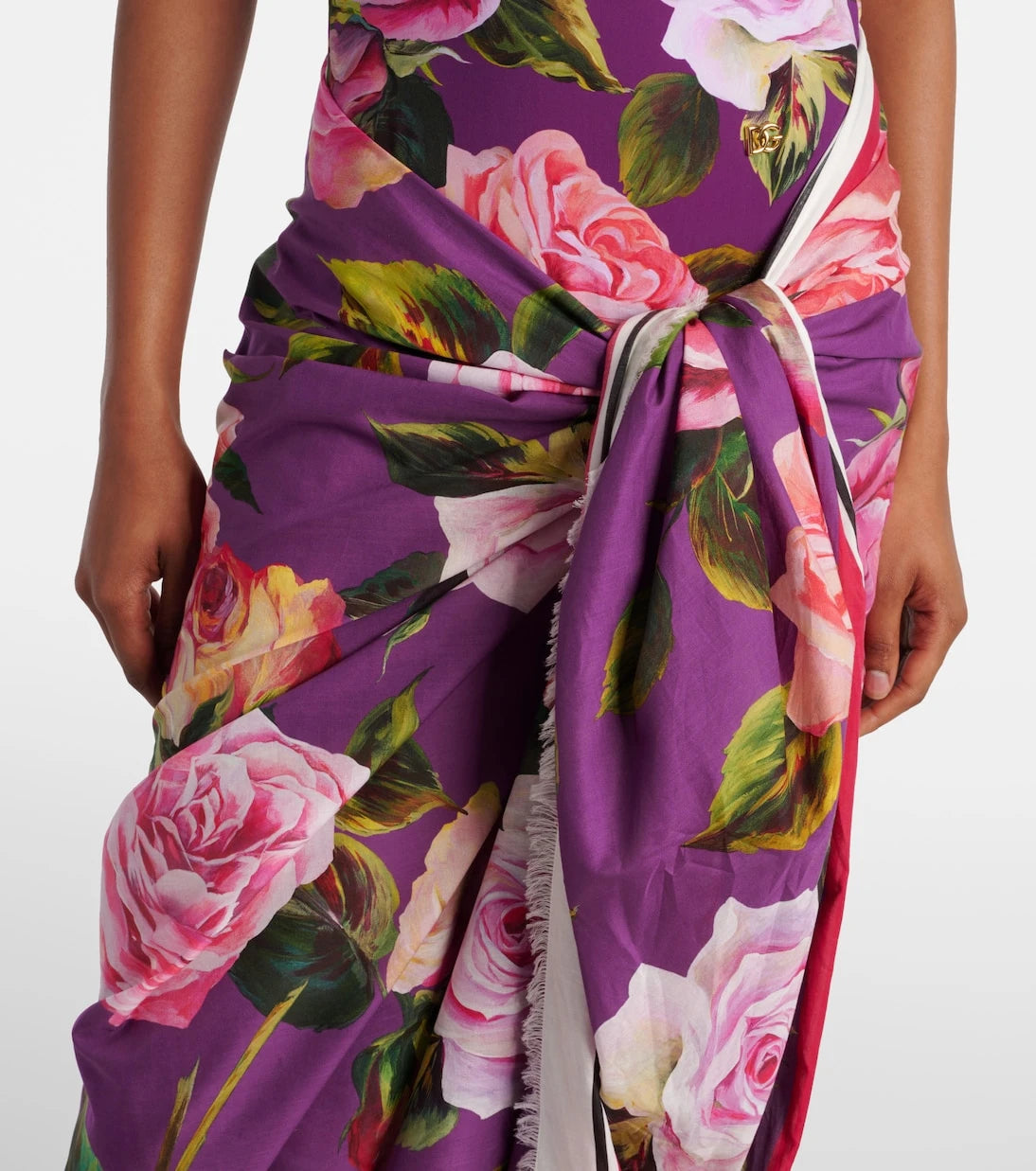 Dolce&Gabbana - Floral cotton beach cover-up