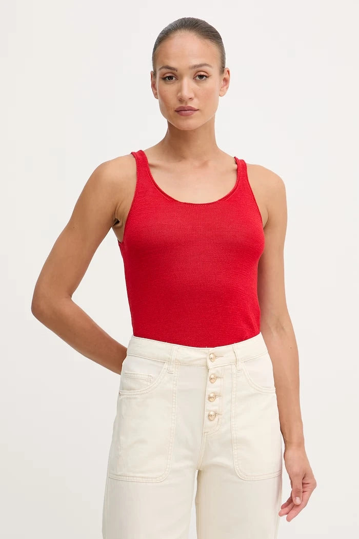 United Colors of Benetton топ дамски с лен
