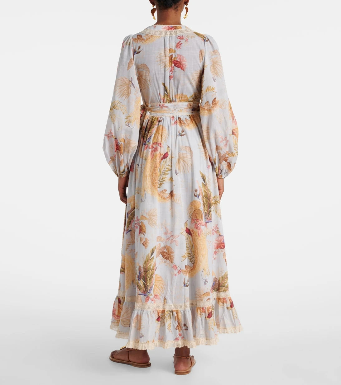Zimmermann - Ascension floral ruffled cotton midi dress