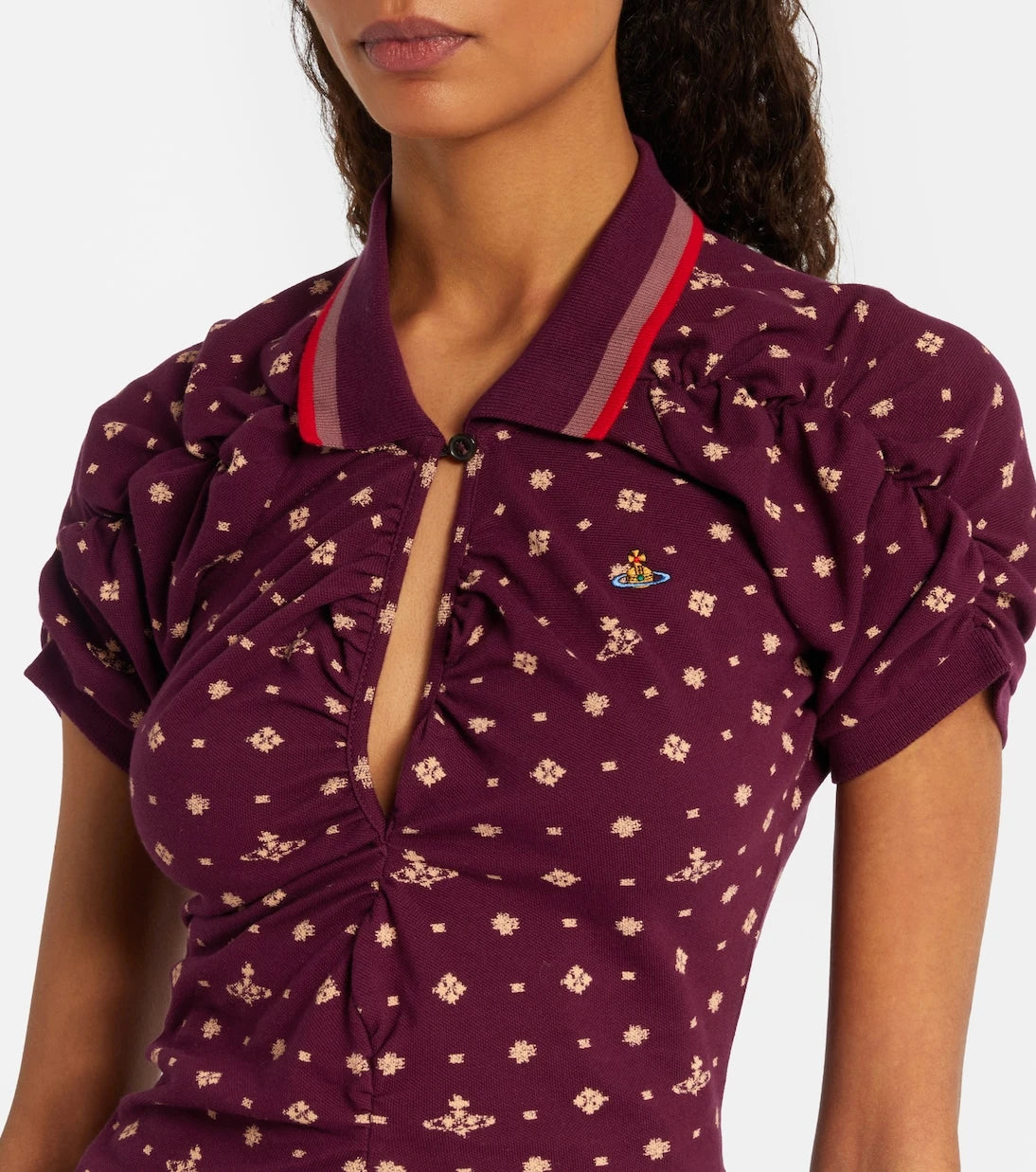 Vivienne Westwood - Pulling printed ruched cotton midi dress