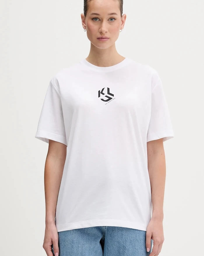 Karl Lagerfeld Jeans kadın pamuklu tişört