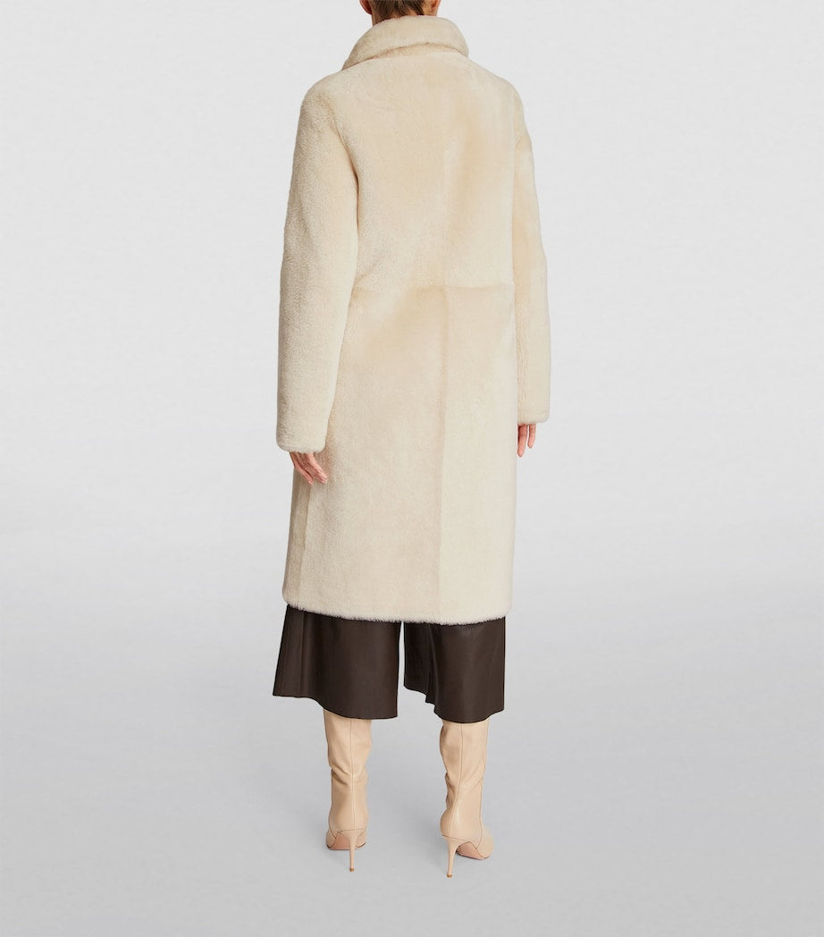 White Shearling Reversible Coat