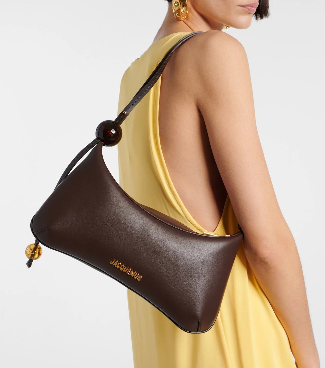 Jacquemus - Bisou Perle Large leather shoulder bag