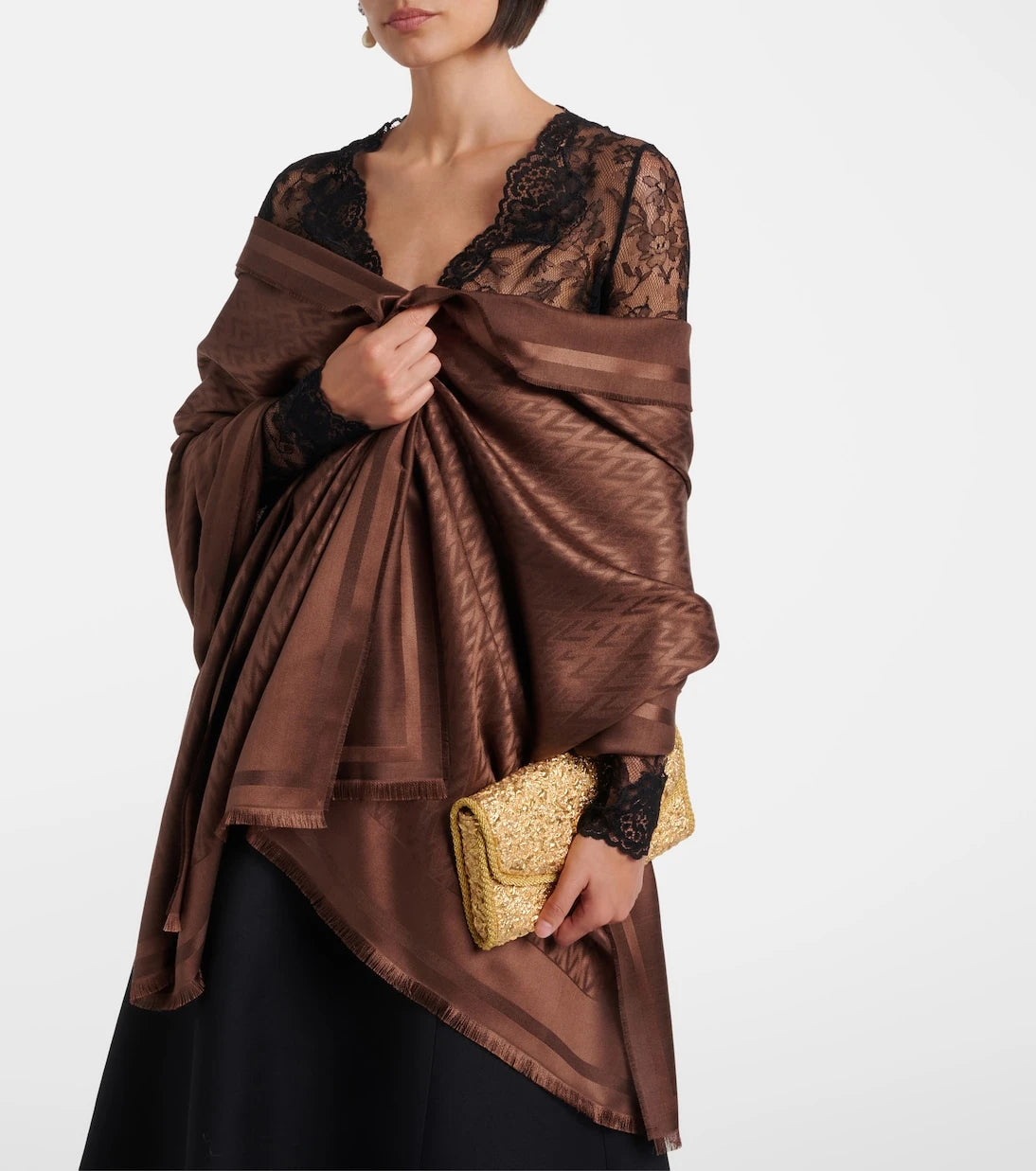Valentino - Toute la V silk and wool scarf