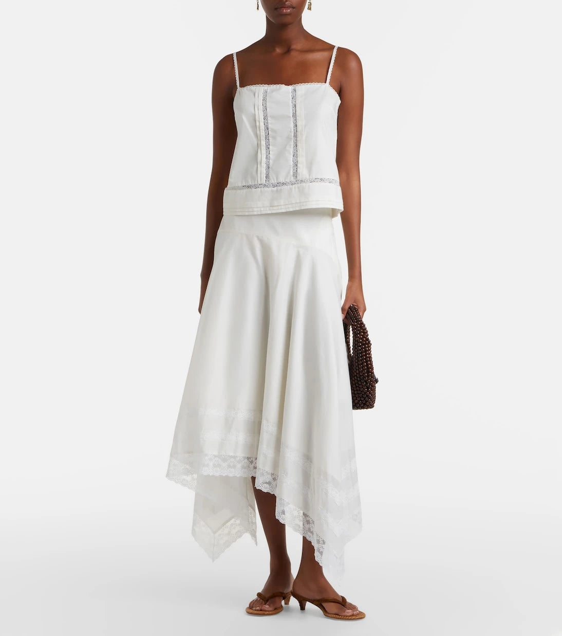 Staud - Corinna embroidered cotton voile top