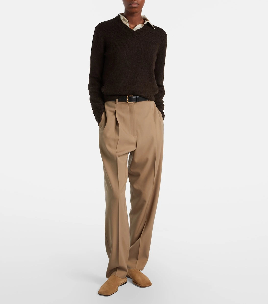 The Row - Piper suede mules