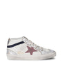 White Leather Mid Star Sneakers