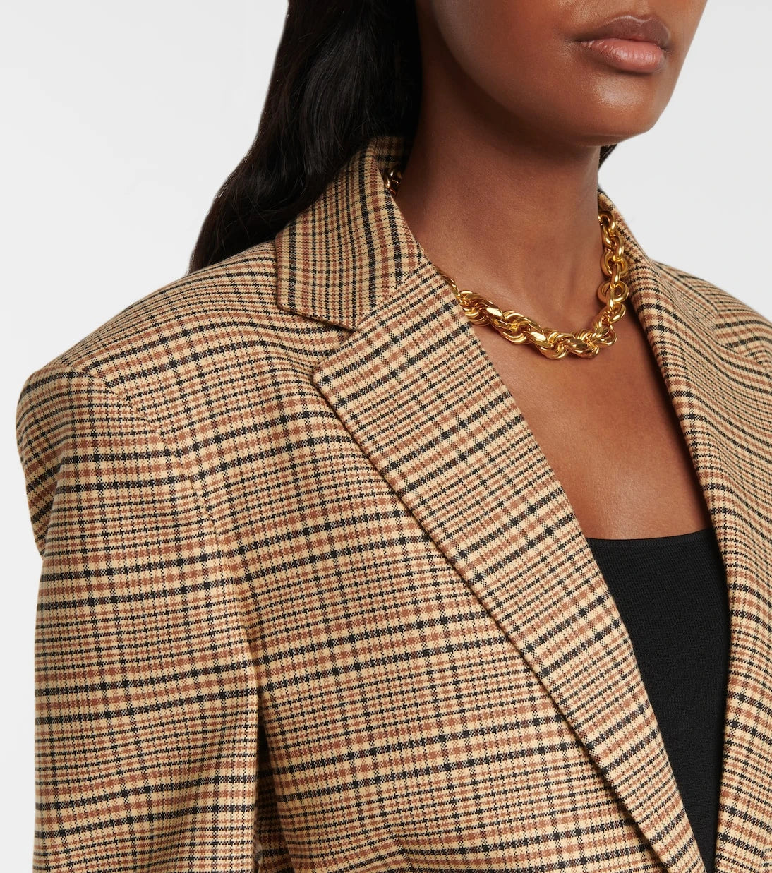 Altuzarra - MacGuffin checked wool and cotton-blend blazer