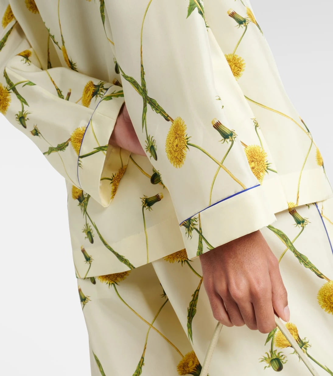 Burberry - Floral silk poplin pajama shirt