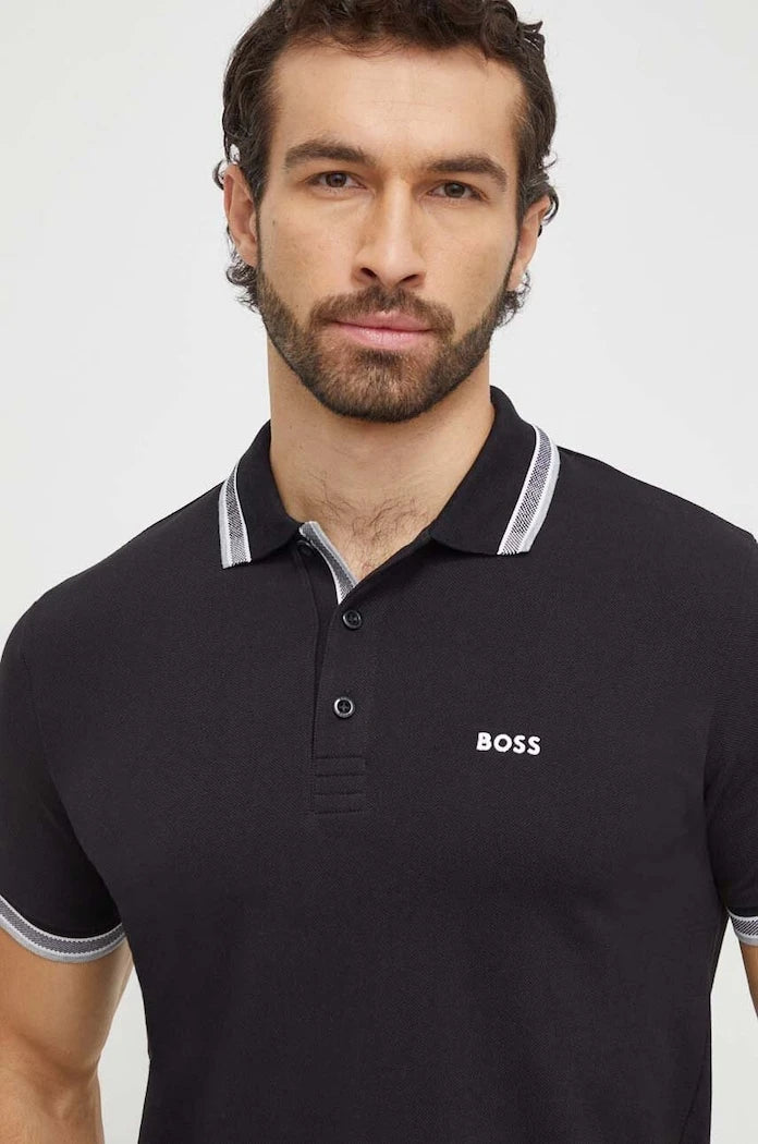 BOSS Green Pamuklu Yakalı Erkek Tişört Paddy