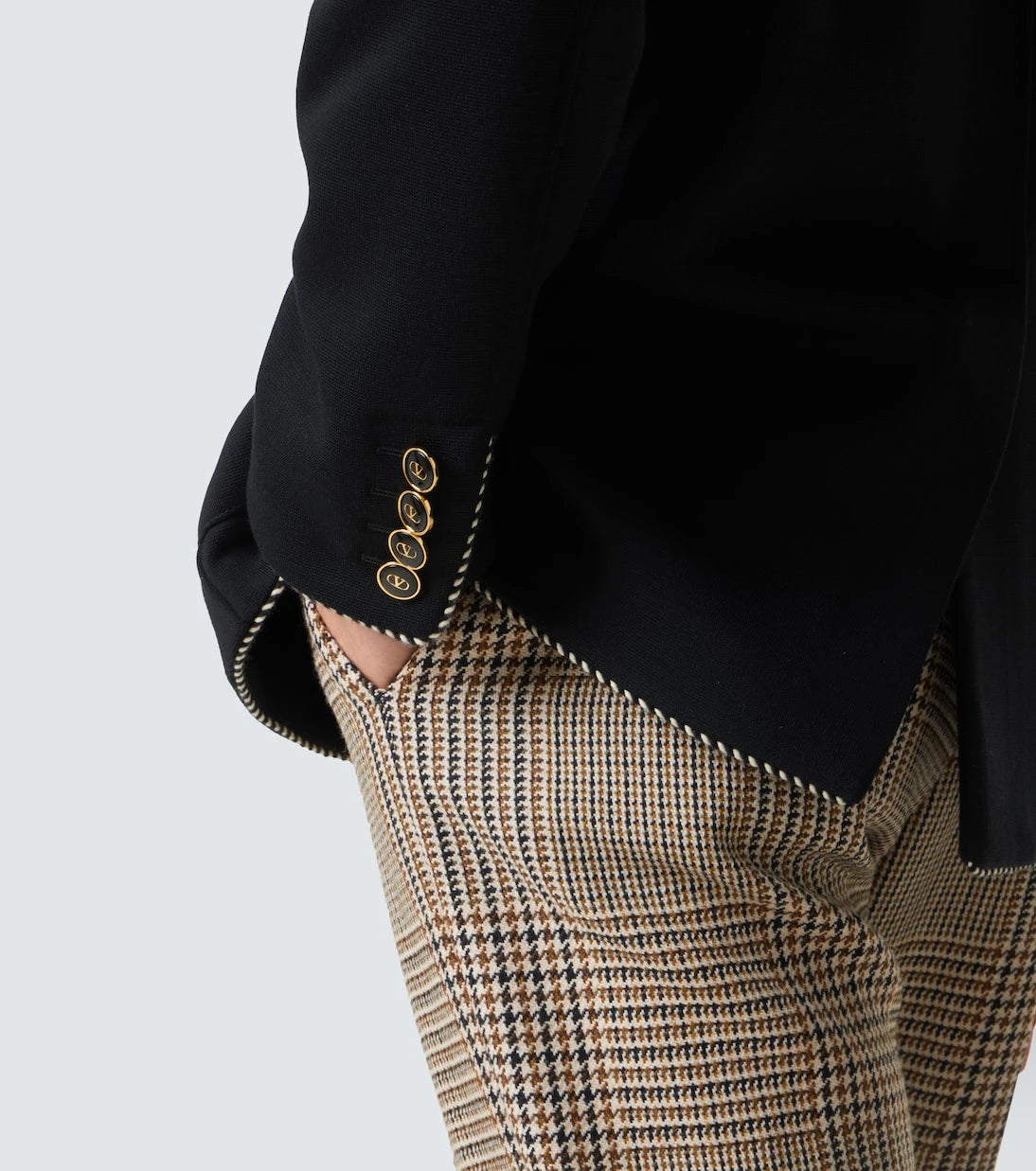 Valentino - Embroidered virgin wool blazer