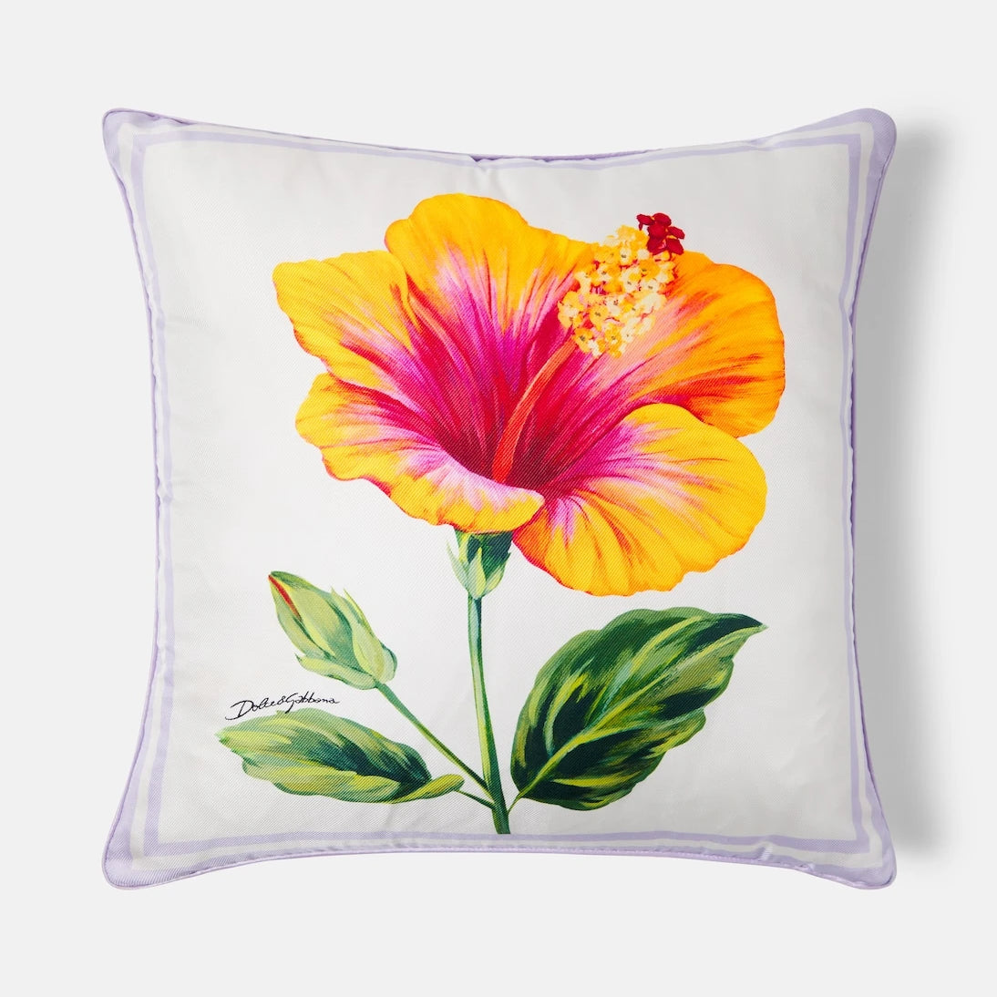 Dolce&Gabbana Casa - Floral cotton canvas cushion
