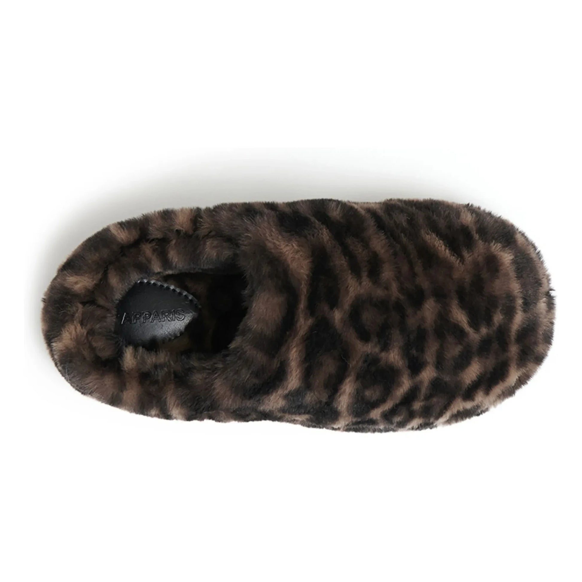 Apparis - Misha Leopard Slippers Recycled Fibers | Brown