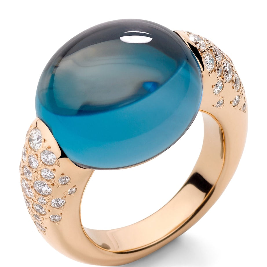 Rose Gold, Diamond and Topaz Iconica Ring