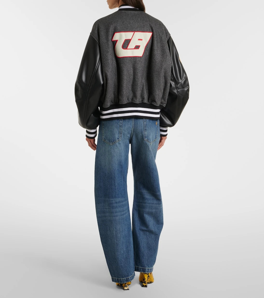 The Attico - Mid-rise barrel-leg jeans