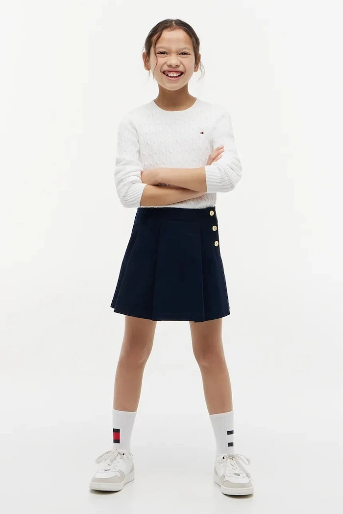 Tommy Hilfiger разкроена пола с памук